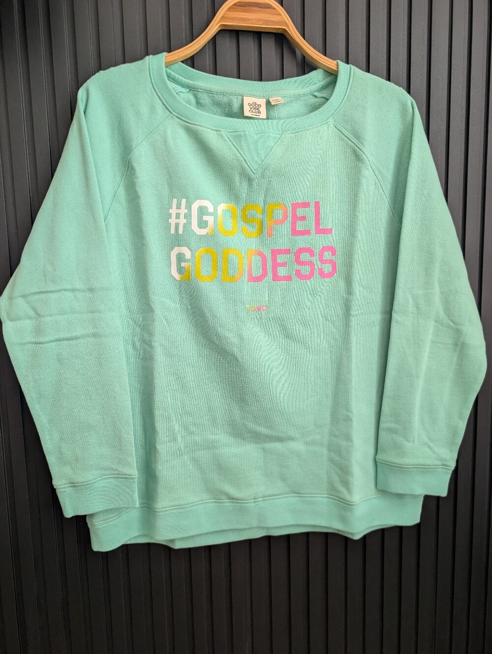 The Good Vibe Club X dvtd "#GOSPEL GODDESS" Graphic Sweatshirt | Size M